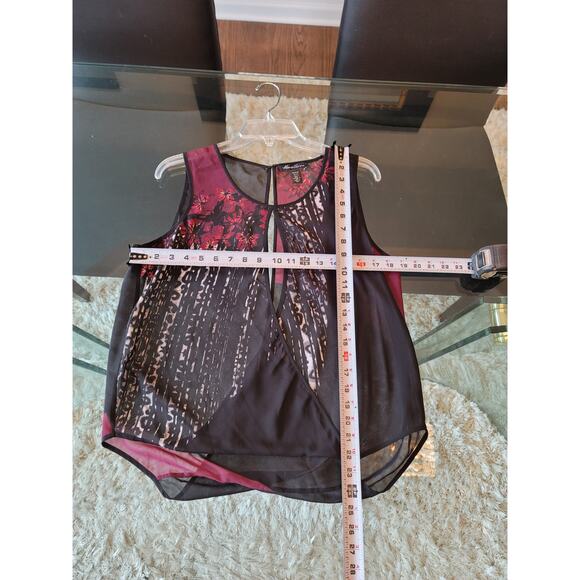 Kenneth Cole Blouse Women's Size Medium Multicolor Crew Neck Sleeveless - Picture 9 of 9